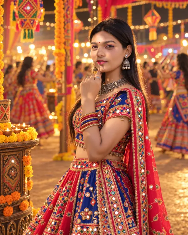 Navratri Special AI Photo Editing Prompt for Girls 🌺