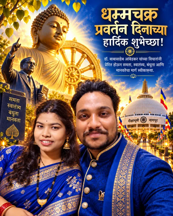Dhammachakra Pravartan Din AI Photo Editing Prompt in Marathi