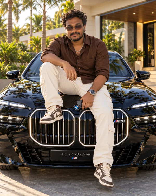 BMW Car Photo Editing Prompt | Luxury Black BMW Portrait Prompt