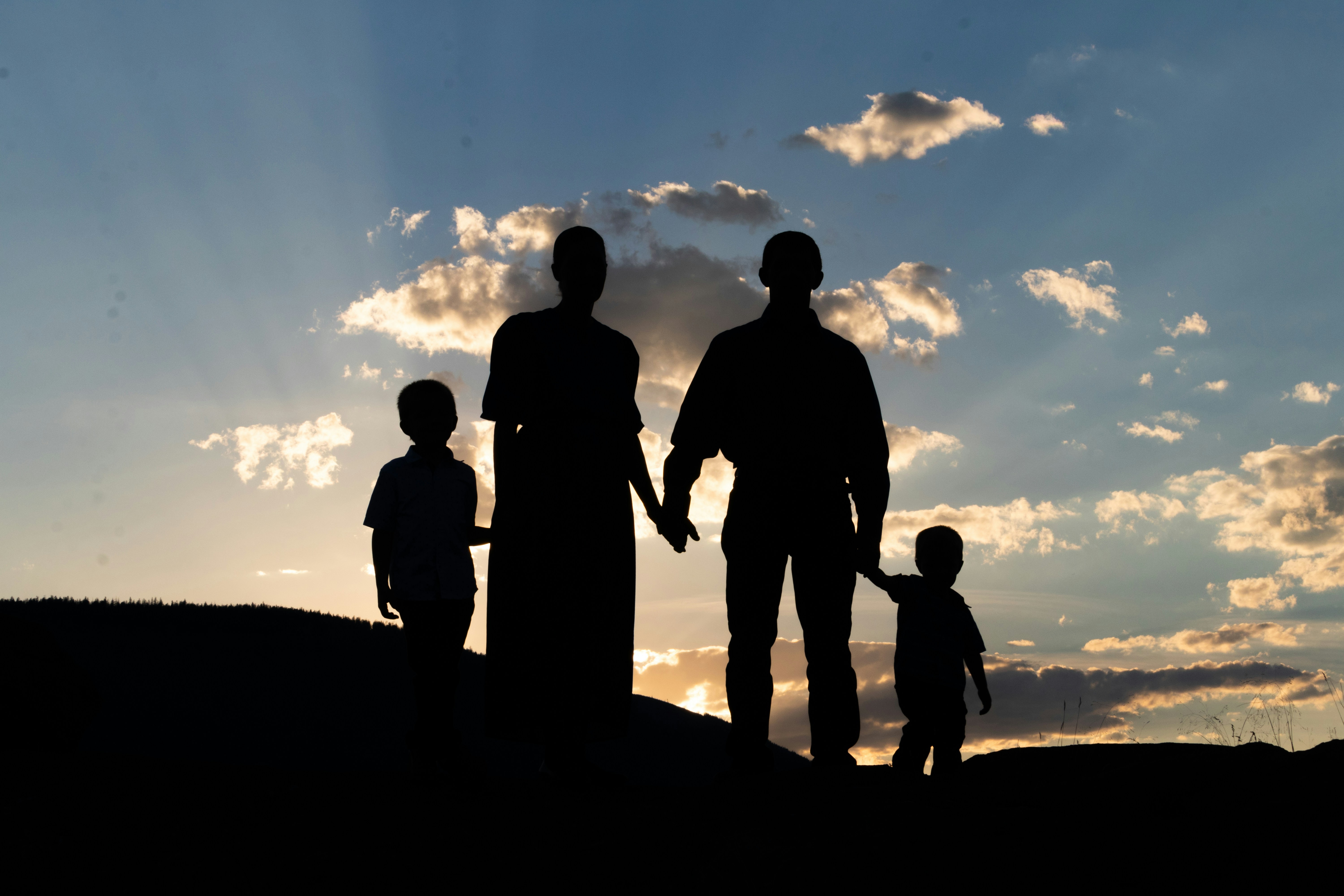 Família a passar tempo junta
