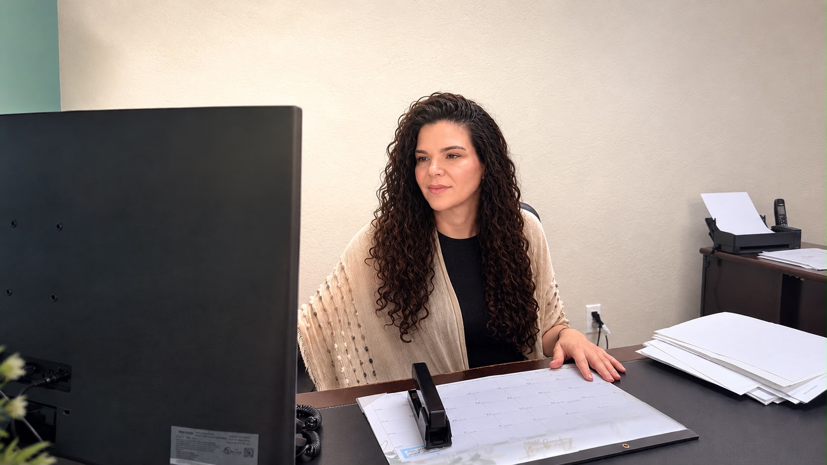 Inside the Tammy Insurance Agency office in Miami, Florida