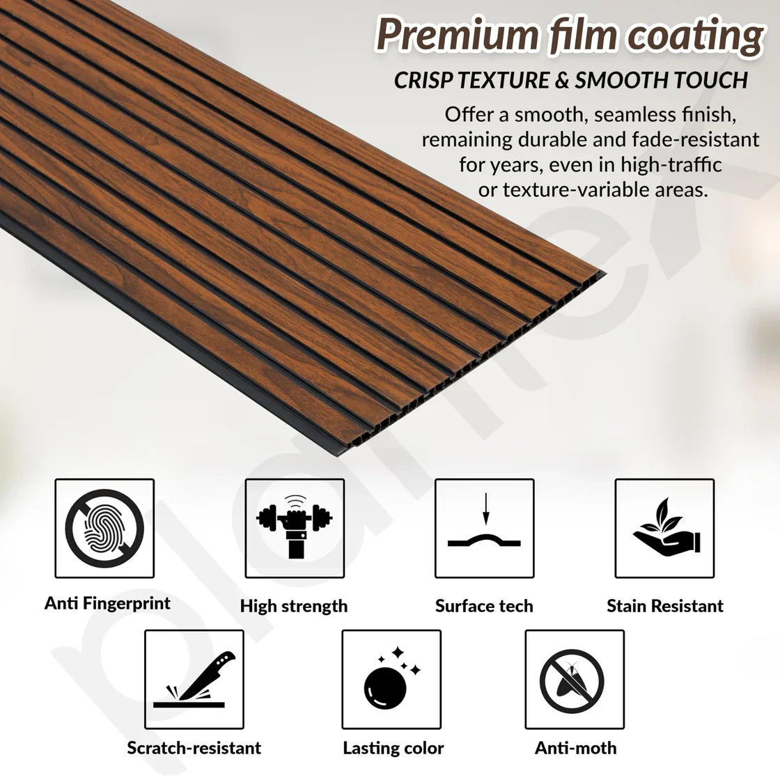 Golden 10 lines Fluted Panels