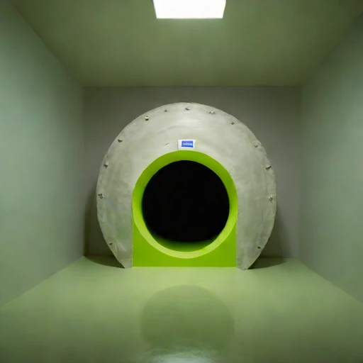An adit-entry survey chamber, photographed against a plain background