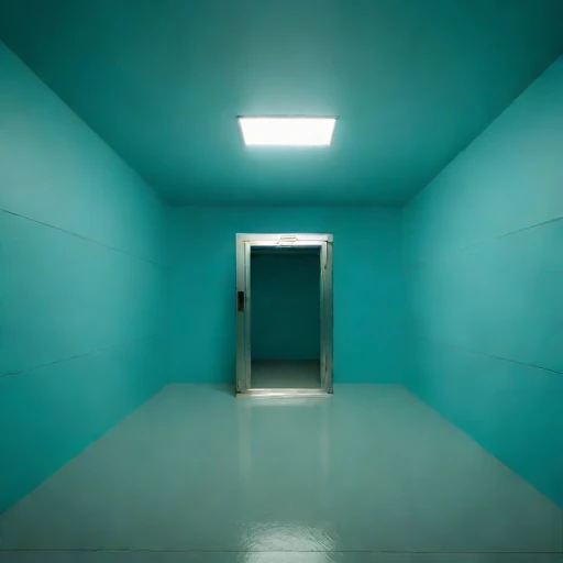 An adit-entry survey chamber, photographed against a plain background