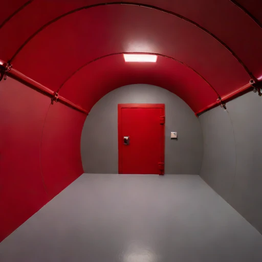 An adit-entry survey chamber, photographed against a plain background