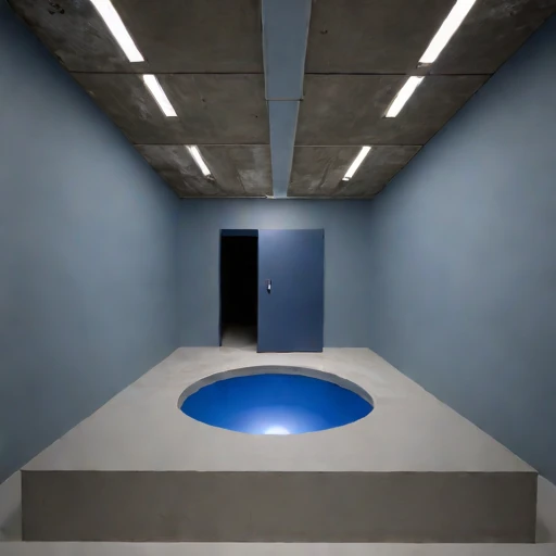 An adit-entry survey chamber, photographed against a plain background