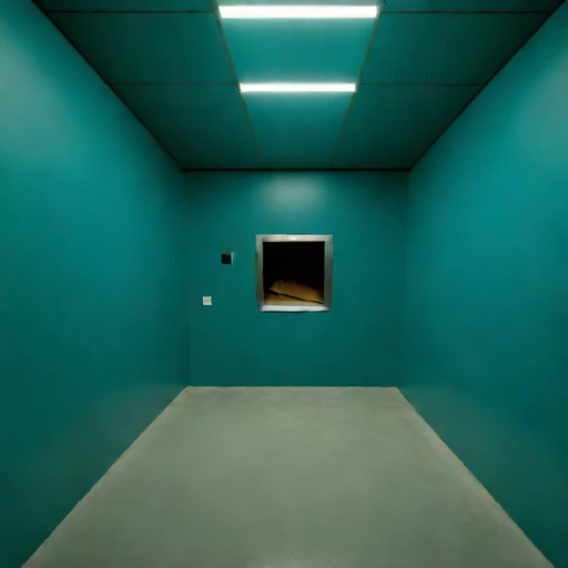 An adit-entry survey chamber, photographed against a plain background