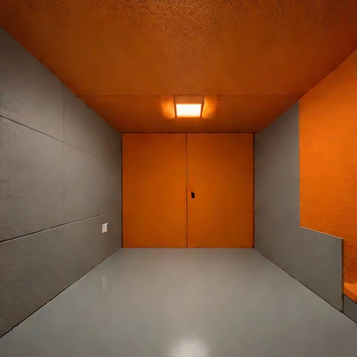An adit-entry survey chamber, photographed against a plain background