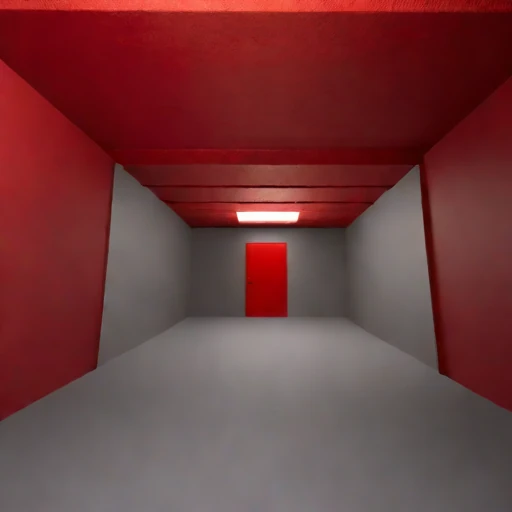 An adit-entry survey chamber, photographed against a plain background