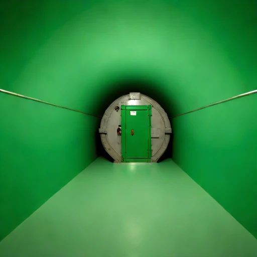 An adit-entry survey chamber, photographed against a plain background
