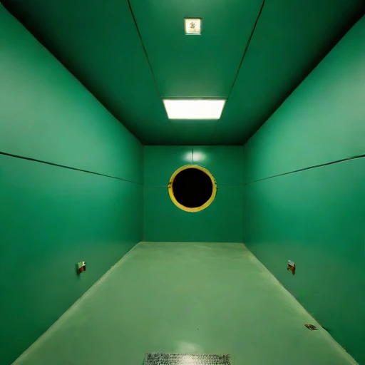 An adit-entry survey chamber, photographed against a plain background