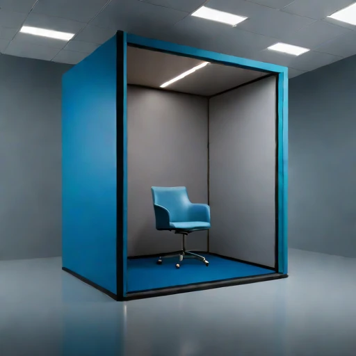 An ambient-floor audition vault, photographed against a plain background
