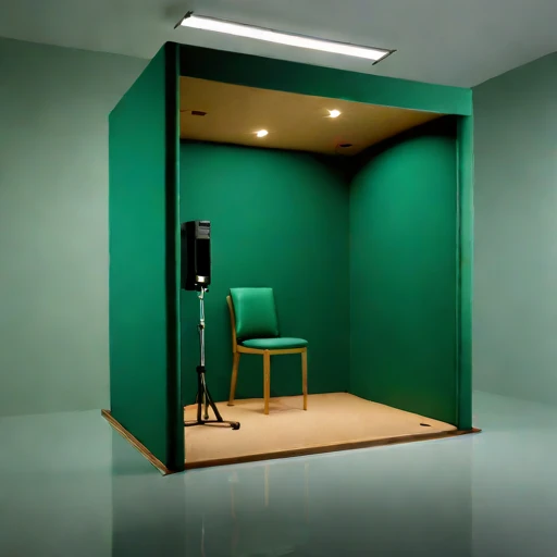 An ambient-floor audition vault, photographed against a plain background