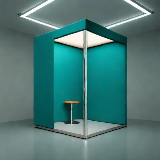 An ambient-floor audition vault, photographed against a plain background