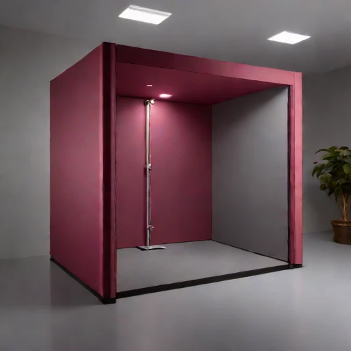 An ambient-floor audition vault, photographed against a plain background