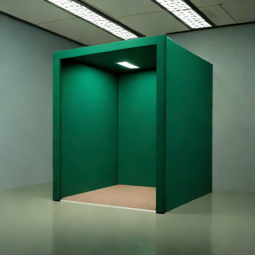 An ambient-floor audition vault, photographed against a plain background