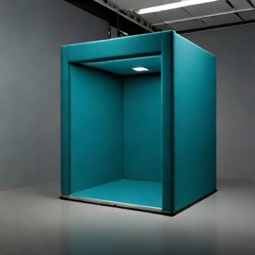 An ambient-floor audition vault, photographed against a plain background