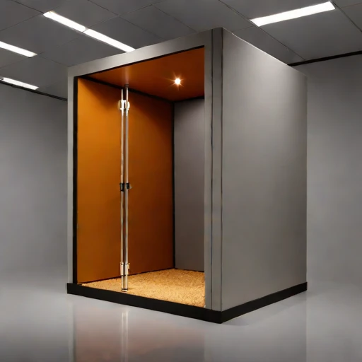 An ambient-floor audition vault, photographed against a plain background