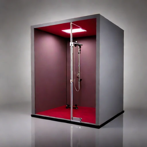 An ambient-floor audition vault, photographed against a plain background