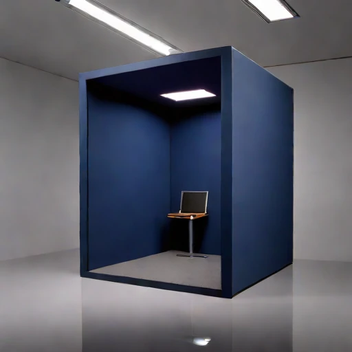 An ambient-floor audition vault, photographed against a plain background