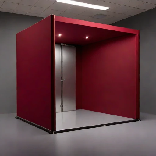 An ambient-floor audition vault, photographed against a plain background