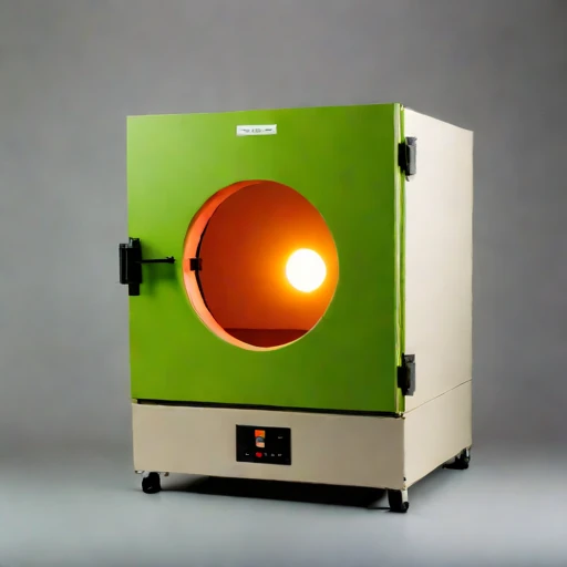 An amygdaloidal-fill test muffle, photographed against a plain background