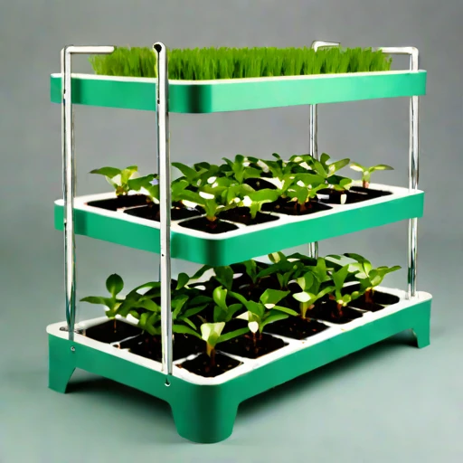 An active-layer thaw-bed planter, photographed against a plain background
