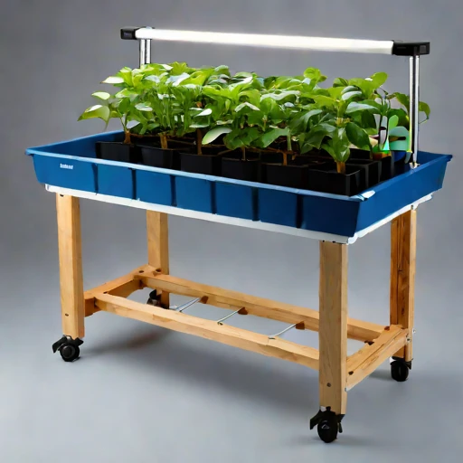 An active-layer thaw-bed planter, photographed against a plain background