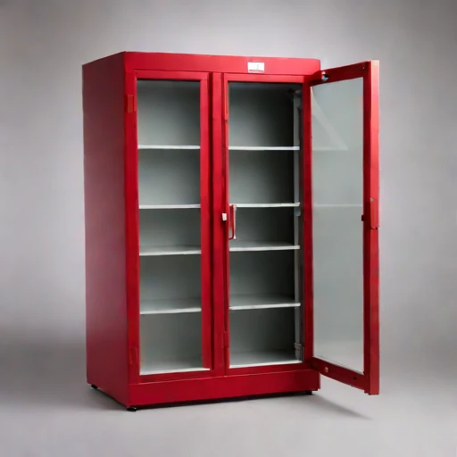 An anoxic parchment cabinet, photographed against a plain background