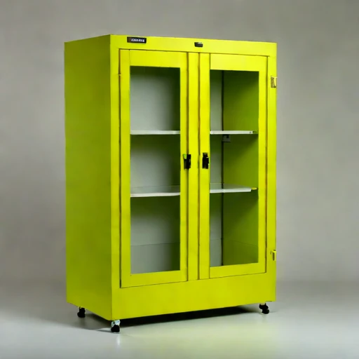 An anoxic parchment cabinet, photographed against a plain background