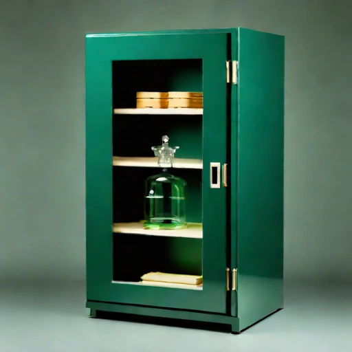 An anoxic parchment cabinet, photographed against a plain background