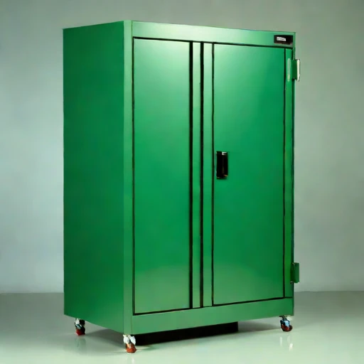 An anoxic parchment cabinet, photographed against a plain background