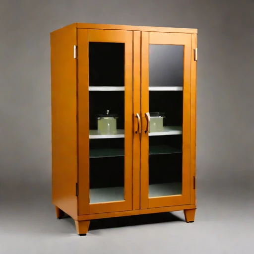 An anoxic parchment cabinet, photographed against a plain background