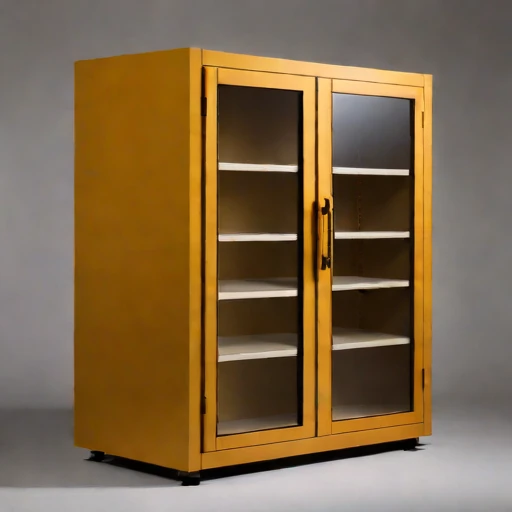 An anoxic parchment cabinet, photographed against a plain background