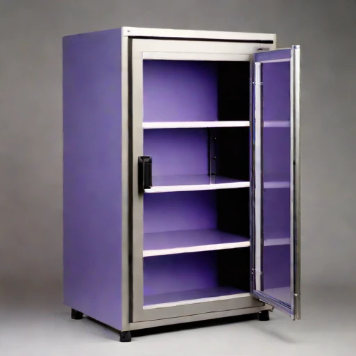 An ash-sealed conservation cabinet, photographed against a plain background