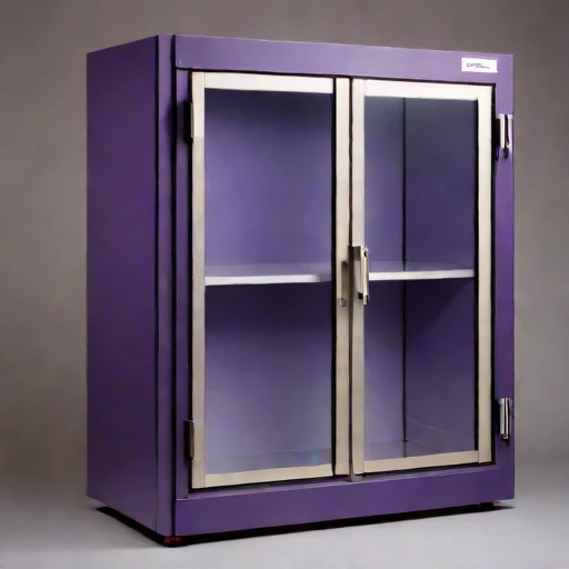 An ash-sealed conservation cabinet, photographed against a plain background
