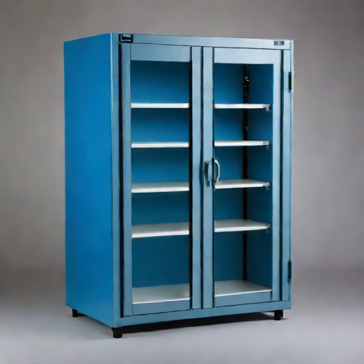 An ash-sealed conservation cabinet, photographed against a plain background