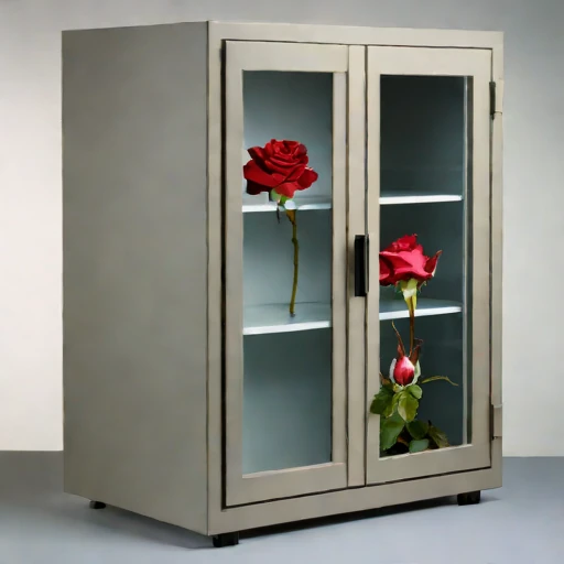 An ash-sealed conservation cabinet, photographed against a plain background