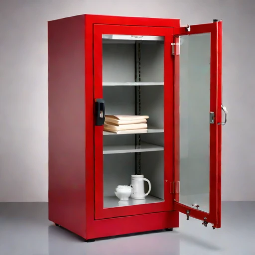 An ash-sealed conservation cabinet, photographed against a plain background