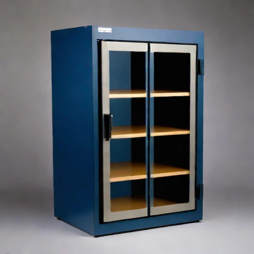 An ash-sealed conservation cabinet, photographed against a plain background