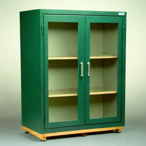 An ash-sealed conservation cabinet, photographed against a plain background