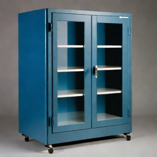 An ash-sealed conservation cabinet, photographed against a plain background