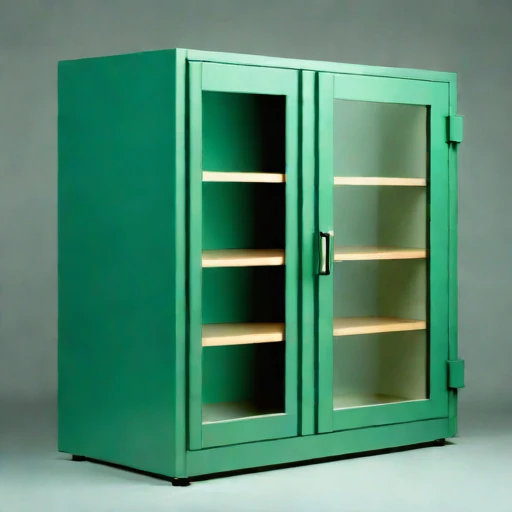 An ash-sealed conservation cabinet, photographed against a plain background