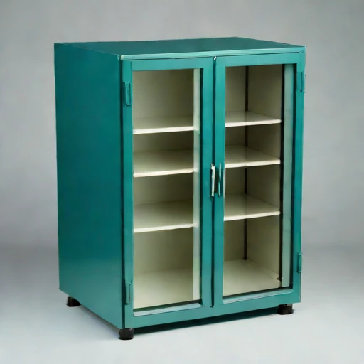 An ash-sealed conservation cabinet, photographed against a plain background