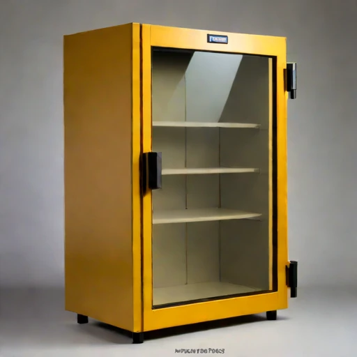 An ash-sealed conservation cabinet, photographed against a plain background