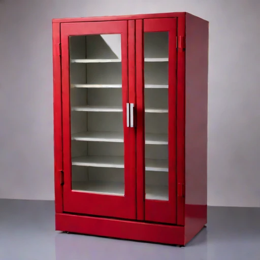 An ash-sealed conservation cabinet, photographed against a plain background