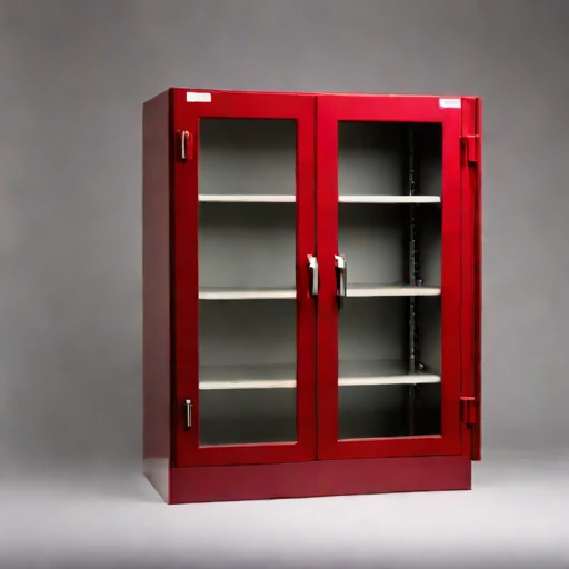 An ash-sealed conservation cabinet, photographed against a plain background