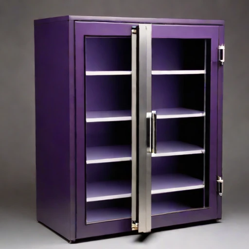 An ash-sealed conservation cabinet, photographed against a plain background