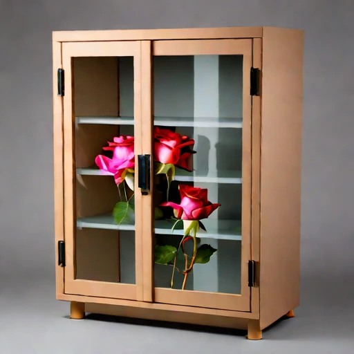 An ash-sealed conservation cabinet, photographed against a plain background
