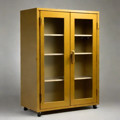 An ash-sealed conservation cabinet, photographed against a plain background